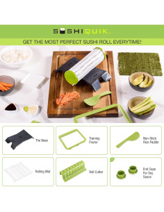 Kit de Hacer Sushi SushiQuik para Principiantes - Incluye Estera y Cortador 2