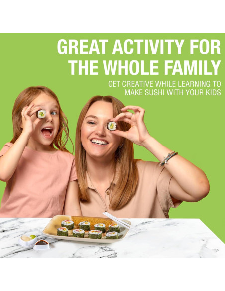 Kit de Hacer Sushi SushiQuik para Principiantes - Incluye Estera y Cortador