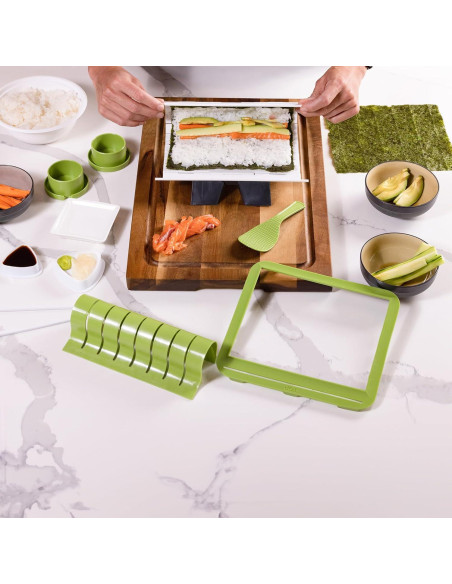 Kit de Hacer Sushi SushiQuik para Principiantes - Incluye Estera y Cortador