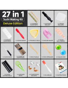 Kit de Hacer Sushi FUNGYAND 27 Piezas Profesional 2