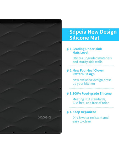 Alfombrilla Impermeable Sdpeia 55,88 x 63,5 cm para Fregadero