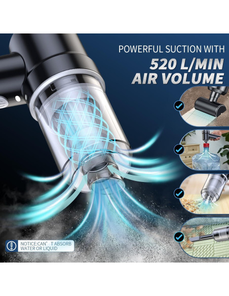 Aspiradora de Mano ToMaFu xixic09 9000PA Portátil Negra