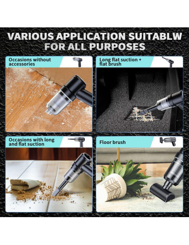 Aspiradora de Mano ToMaFu xixic09 9000PA Portátil Negra