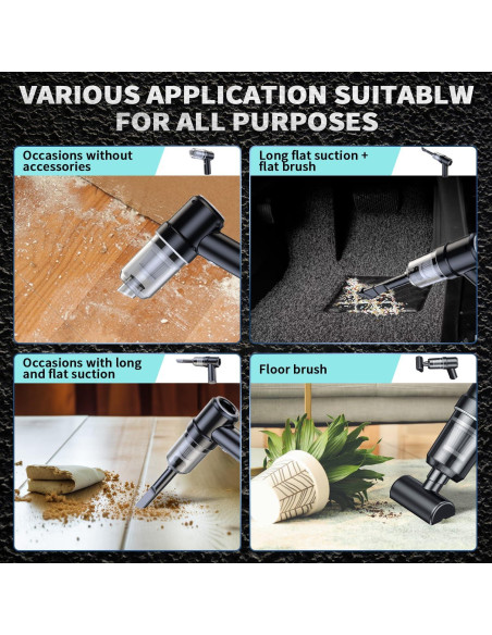 Aspiradora de Mano ToMaFu xixic09 9000PA Portátil Negra