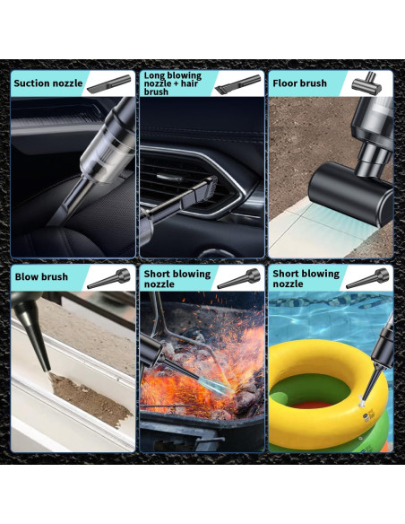 Aspiradora de Mano ToMaFu xixic09 9000PA Portátil Negra