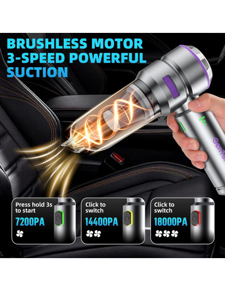 Aspiradora de Coche Portátil GenTant VC002 3 en 1 18000Pa