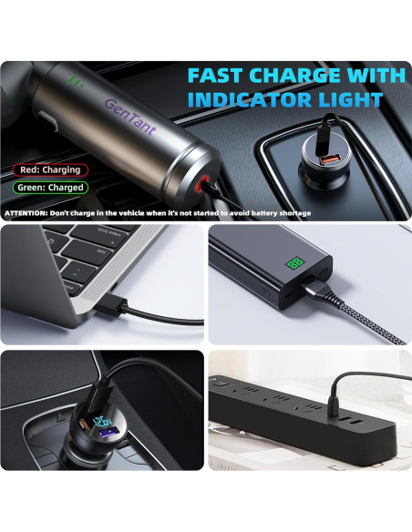 Aspiradora de Coche Portátil GenTant VC002 3 en 1 18000Pa