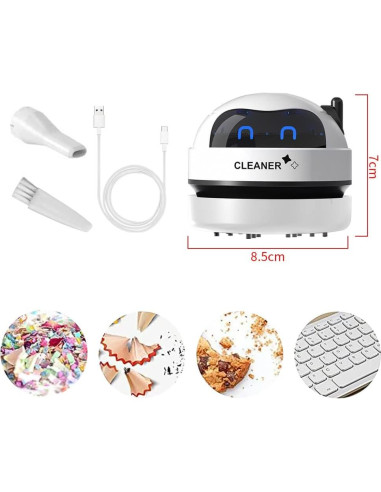 Aspiradora de Escritorio Portátil Tshiwort 1200mAh Inalámbrica