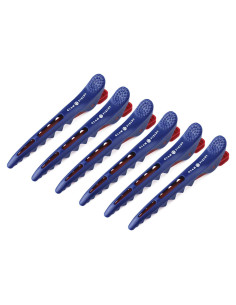 Clips de Cabello Glamfields Tipo Tiburón 6 Piezas Azul Marino