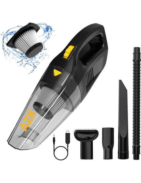 Aspiradora de Mano Inalámbrica AZK 120W HEPA 2000mAh 25min