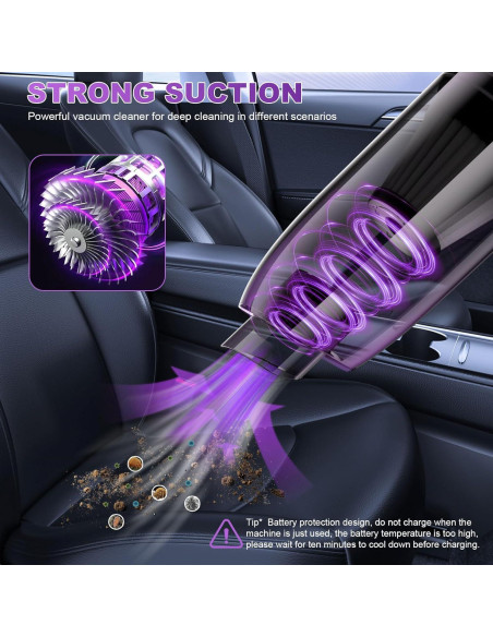 Aspiradora de Mano Inalámbrica FEROOD DW610, 70W, Filtro HEPA