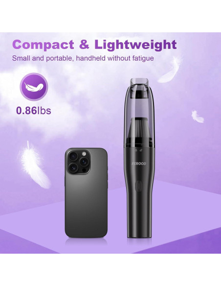 Aspiradora de Mano Inalámbrica FEROOD DW610, 70W, Filtro HEPA