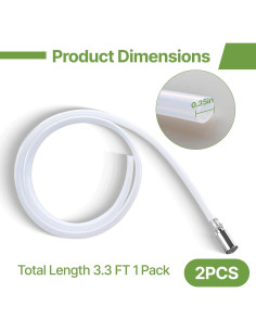 2 Mangueras de Silicona Grado Alimenticio 100,58 cm Ayzsdnh 2
