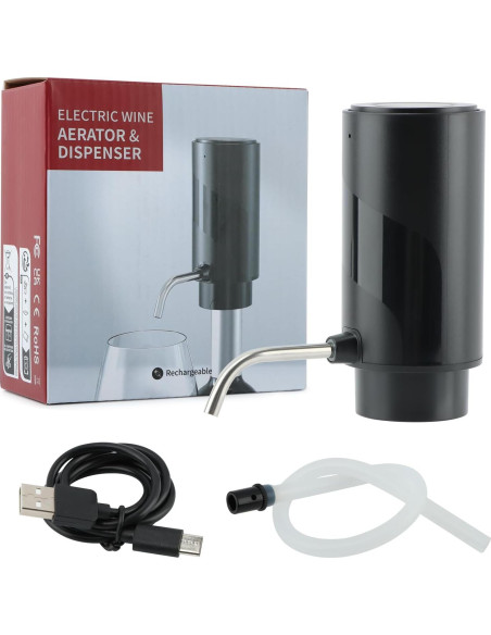 Dispensador de Vino Eléctrico Ranjaner Recargable USB 12cm