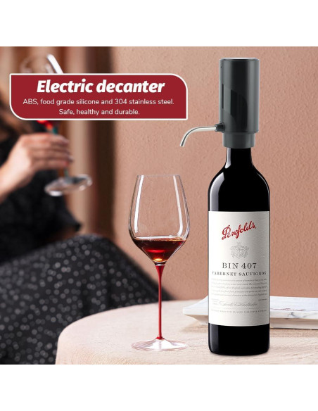 Dispensador de Vino Eléctrico Ranjaner Recargable USB 12cm