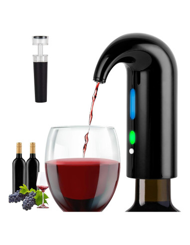 Aerador de Vino Eléctrico Cljlixcy con Tapón de Vacío