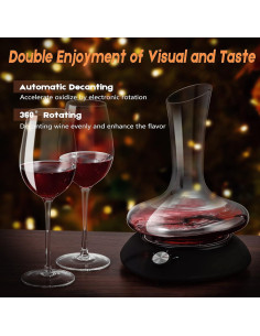 Juego de Decantador de Vino Youyah con Base Eléctrica 750ml 2