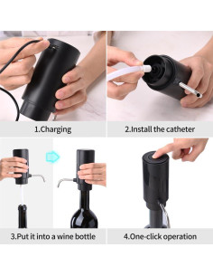 Decantador de vino eléctrico Zividodo 500ml/min con aireador 2