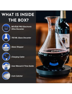 Decantador Electrónico Bevage Pro 750 ml - Vidrio Libre de Plomo 2