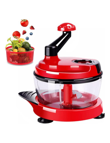 Procesador de Alimentos Manual ZABBOW 1.5L Picador de Verduras