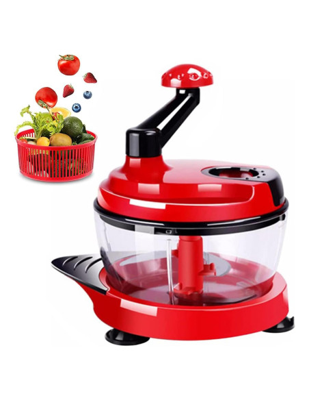 Procesador de Alimentos Manual ZABBOW 1.5L Picador de Verduras