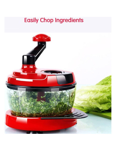 Procesador de Alimentos Manual ZABBOW 1.5L Picador de Verduras