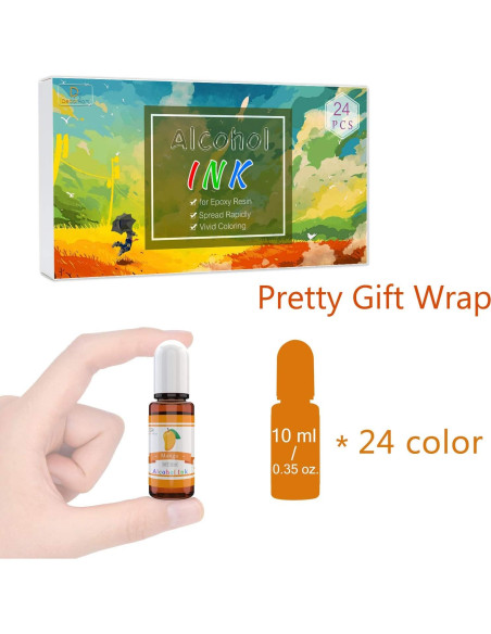 Juego de Tintas de Alcohol DecorRom - 24 Colores 10ml