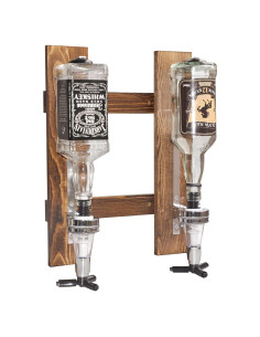 Dispensador de licor pared Gesonlinka 2 botellas madera