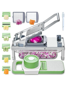 Cortador de Verduras Moeuonb Todo-en-1 con 8 Cuchillas