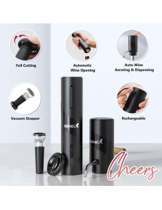 Juego de Vino Eléctrico GENIEX 4 en 1 - Abridor y Dispensador 2