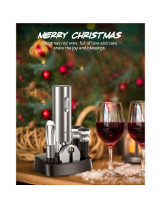 Juego de Sacacorchos Eléctrico TOMEEM con Accesorios de Vino 2