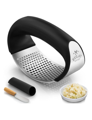 Prensa de Ajo Zulay Kitchen Acero Inoxidable Negro 10,9 cm