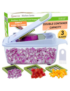 Picador de Alimentos Brieftons QuickPush 8 Tazas Acero Inoxidable