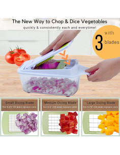 Picador de Alimentos Brieftons QuickPush 8 Tazas Acero Inoxidable 2