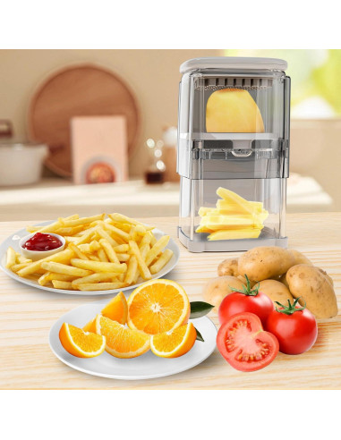 Cortador de Papas Fritas CrazyQueen 4 Cuchillas Manual