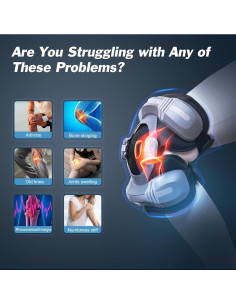 Masajeador de Rodilla 3-en-1 Alphay Airwave con Calor y Vibración 2