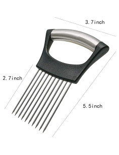 Soporte de Cebolla QPEY de Acero Inoxidable para Cortar Verduras 2