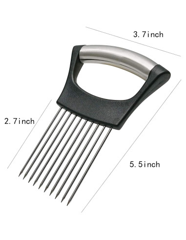 Soporte de Cebolla QPEY de Acero Inoxidable para Cortar Verduras