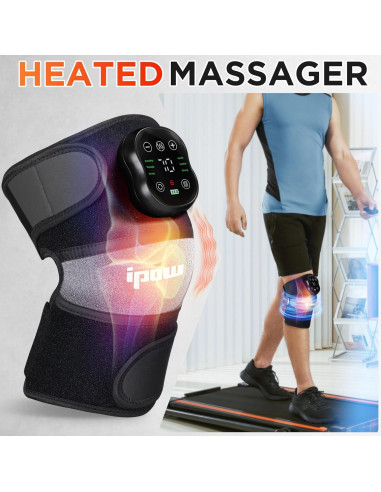 Masajeador de Rodilla IPOW con Calor y Vibración, 6 Niveles