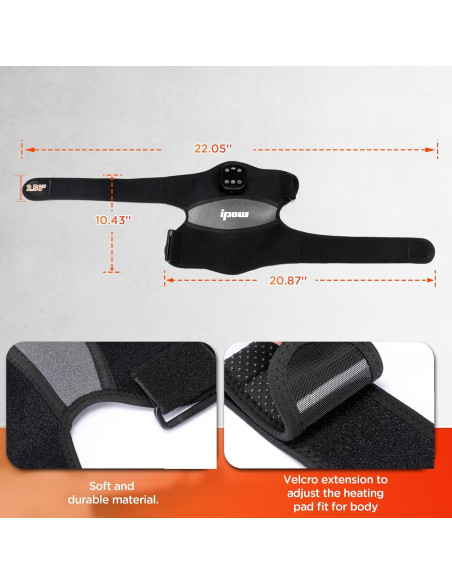 Masajeador de Rodilla IPOW con Calor y Vibración, 6 Niveles