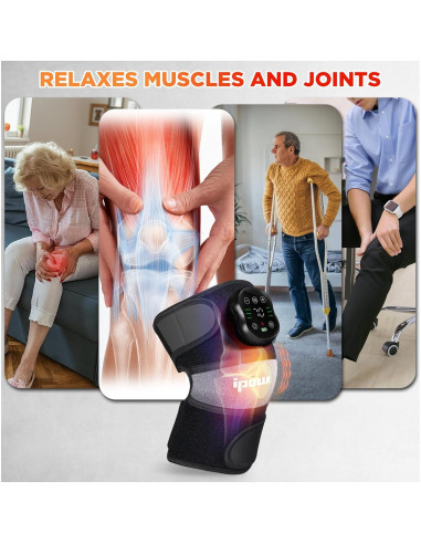 Masajeador de Rodilla IPOW con Calor y Vibración, 6 Niveles