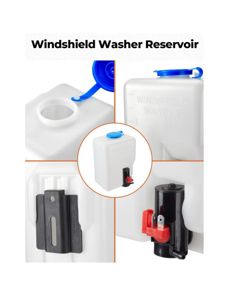 Kit de limpiaparabrisas eléctrico 12V Kemimoto para UTV