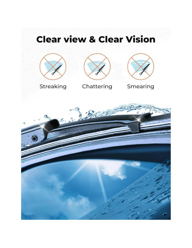 Kit de limpiaparabrisas eléctrico 12V Kemimoto para UTV