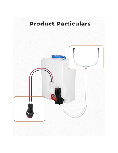 Kit de limpiaparabrisas eléctrico 12V Kemimoto para UTV