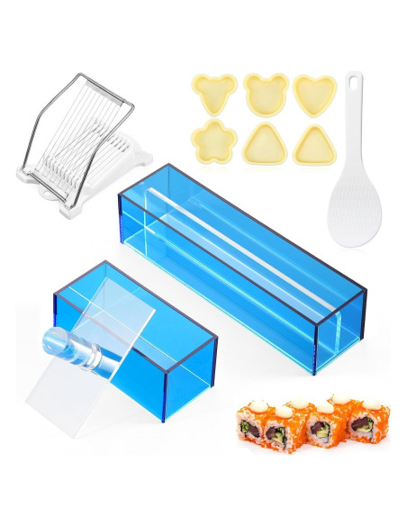 Kit de Hacer Sushi Baderke 10 Piezas - Moldes y Cortador