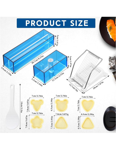 Kit de Hacer Sushi Baderke 10 Piezas - Moldes y Cortador