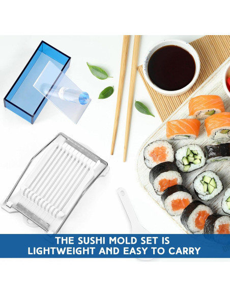 Kit de Hacer Sushi Baderke 10 Piezas - Moldes y Cortador