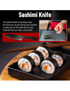 Kit de Hacer Sushi Mono Albino - Incluye Cuchillo y Bazooka 2