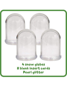 Kit de Manualidades Navideñas LISTO PARA APRENDER - 4 Terrarios de Nieve Personalizables 2