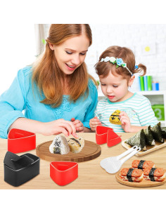 Molde de Onigiri AYCCNH, Kit de 4 Moldes de Sushi 2
